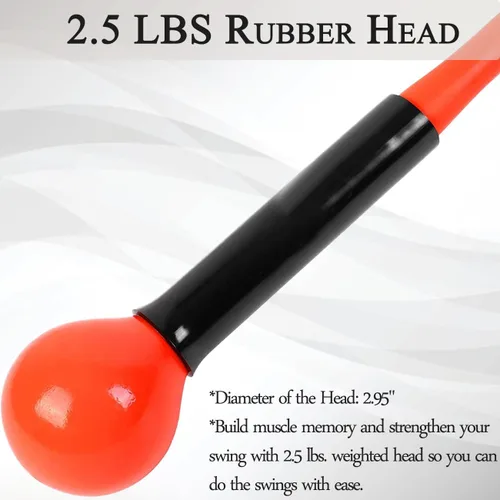 Miniatura 4 de Entrenador de swing de golf de 48 pulgadas/40 pulgadas, palo de calentamiento para fuerza, flexibilidad, entrenamiento de tempo, ayuda de práctica