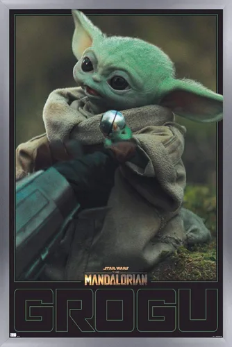 Miniatura 14 de Trends International Star Wars: The Mandalorian Season 2 - Póster de pared Grogu, 22.4 pulgadas de largo x 14.7 pulgadas, versión enmarcada