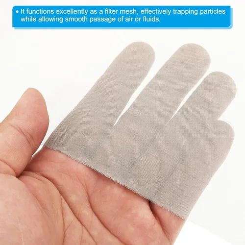 Miniatura 4 de PATIKIL Malla de Alambre de Acero Inoxidable 304, Malla Tejida de 200 Mallas para Filtro de Ventilación de Aire, Resistente al Calor y al Fuego