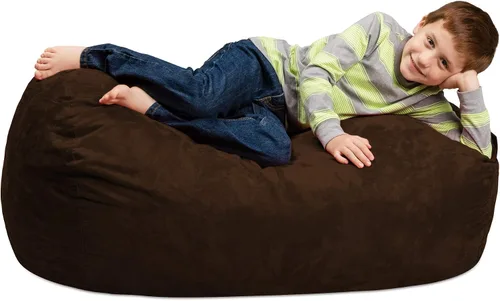 Miniatura 44 de Chill Sack Funda para silla puf, 5 pies, microgamuza - Chocolate Microsuede - Chocolate - Solo funda