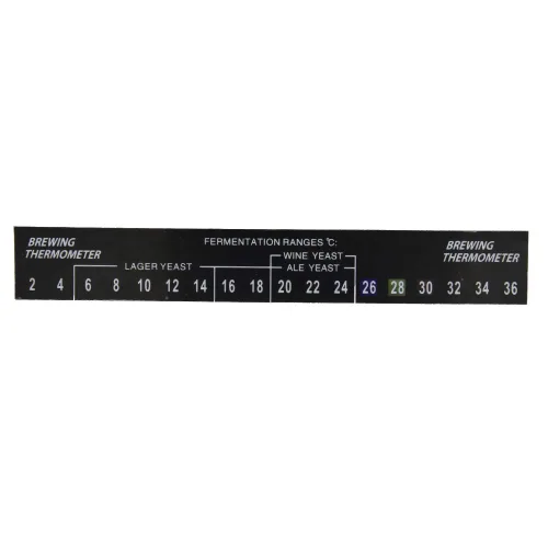 Miniatura 7 de Fdit Adhesivo para termómetro de elaboración, paquete de 5, LCD adhesivo, rango 2-36C, para bebidas alcohólicas de vino de cerveza casera, 0.8 x 5.9