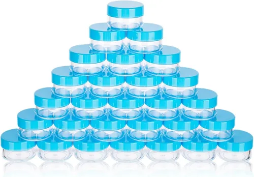 Miniatura 15 de 5 Gramos Contenedores de Muestra con Tapas, 25 Piezas Mini Contenedores de Maquillaje, Contenedores Cosméticos de Viaje de Plástico Vacío