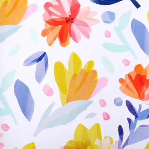 Miniatura 6 de Miss DuiDui Foral - Rollos de papel de regalo, 17 pulgadas x 32.8 pies, multicolor, diseño de flores de acuarela para cumpleaños, despedida