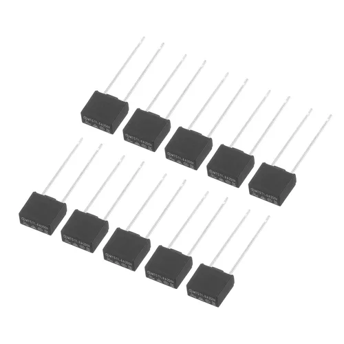 Miniatura 6 de uxcell 20pcs DIP Montado Miniatura Square Slow Blow Micro Fusible para piezas electrónicas PCB LCD Reparación, T1A 1A 250V, Negro