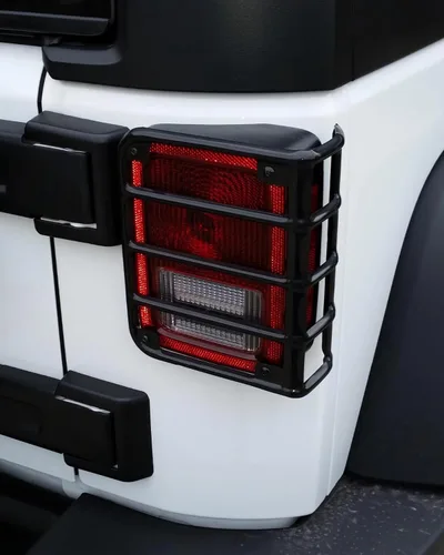 Miniatura 6 de Fundas de luz trasera JK para Jeep Wrangler, Wrangler trasero protector de luz trasera de metal JK compatible con Jeep Wrangler JK y JKU 2007-2018