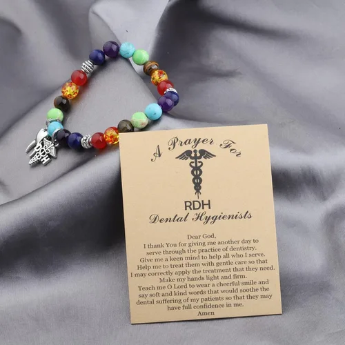 Miniatura 7 de WSNANG Regalo de dentista RDH Registrado Higienista Dental Pulsera de Oración Higienista Dental Regalo de Oración Dentista Regalos de Graduación