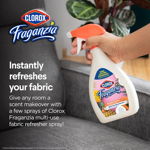 Miniatura 3 de Clorox Fraganzia - Aerosol refrescante hawaiano, aroma hawaiano, ambientador multiusos de tela y lino, eliminador de olores para el hogar, sofás