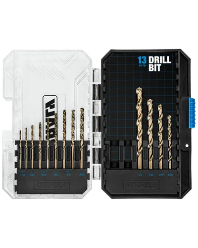 Miniatura 10 de CRALY Paquete de 10 brocas de cobalto de 1/16 pulgada, brocas helicoidales de longitud estándar M35 HSS con revestimiento de titanio, punta dividida