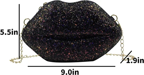 Miniatura 3 de Bolso de mano brillante para mujer, bolso de mano de noche con purpurina para mujer, bolso cruzado para banquete, bolso de hombro, bolsa
