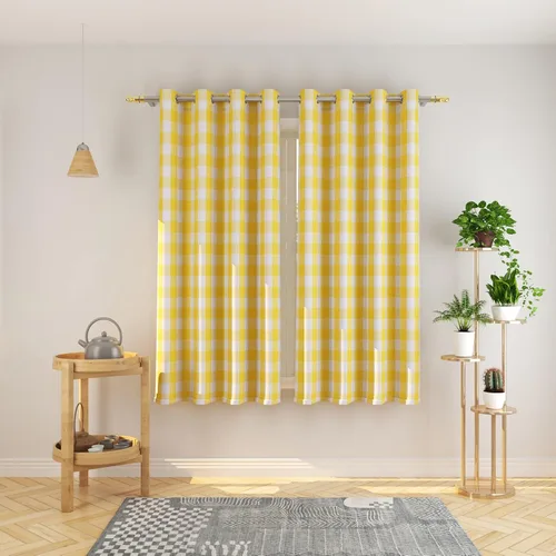 Miniatura 39 de Cortinas de 24 pulgadas de largo con diseño Buffalo Check Gingham Plaid para ventanas de cocina y baño, tratamiento para ventanas con 2 paneles