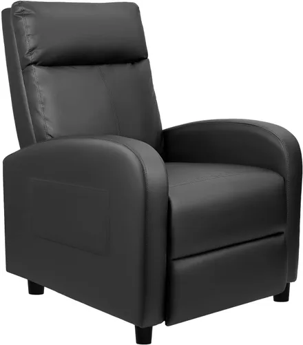 Tuoze Silla reclinable moderna de piel sintética Silla reclinable Asientos ajustables de cine en casa con cojín acolchado para sofá