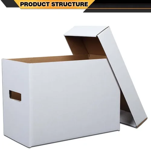 Miniatura 5 de CNNELL Paquete de 3 cajas de almacenamiento para cómics, capacidad para 150-175 cómics, plegable, apilable, a prueba de humedad, cartón archivado