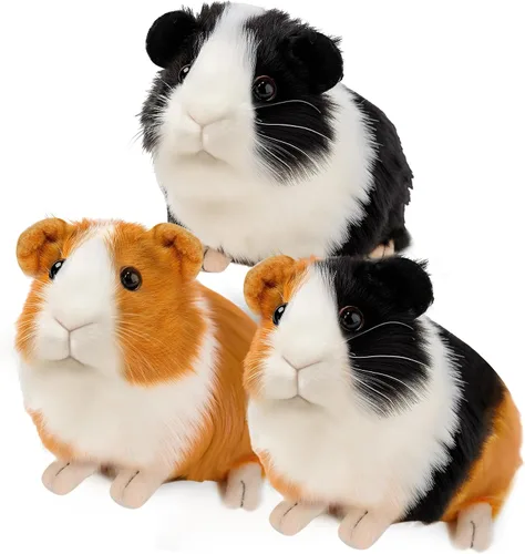 Miniatura 10 de redaica 2 piezas de animales de peluche de cobaya - 7.9 pulgadas de peluche realista, lindos juguetes de cobaya para niños, muñeco de mascota