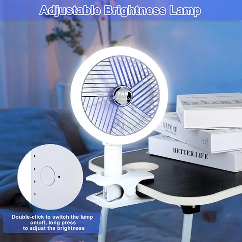 Miniatura 8 de Simple Deluxe Ventilador de clip para postes de cultivo de 6 pulgadas, ventilador de mono, ángulos de 90° ajustables manualmente, 15 W, control de 2