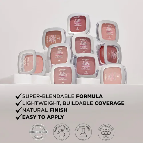 Miniatura 2 de L'Oreal Paris True Match - Rubor en polvo supermezclable, Baby Blossom C1-2, 0.21 onzas (el embalaje puede variar)