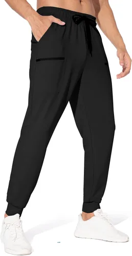 Miniatura 7 de M MAROAUT Pantalones deportivos ligeros para hombre con bolsillos con cremallera pantalones de entrenamiento para correr atletismo casual golf
