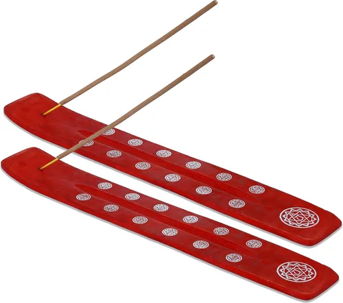 Miniatura 34 de Bless-International Quemador Tradicional Hecho a Mano de Madera Portaincienso Soporte Recogecenizas para Aromaterapia-Meditación-Yoga