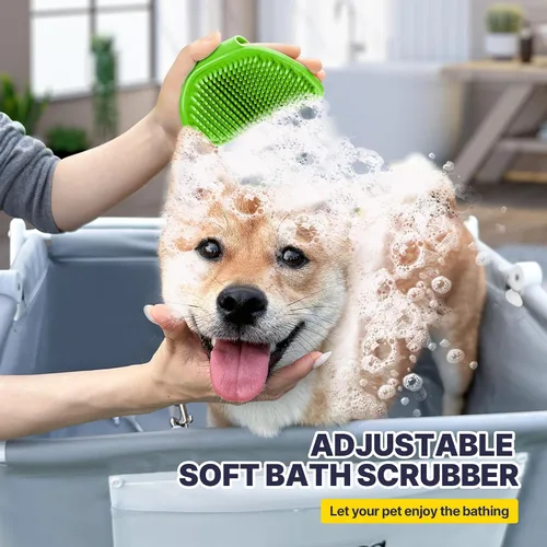 Miniatura 9 de Bañera para Perros Estación de Lavado de Perros con Cepillo para Perros Pequeños y Medianos, Gatos, Bañera B4 Plegable para Perros para Baño y Aseo