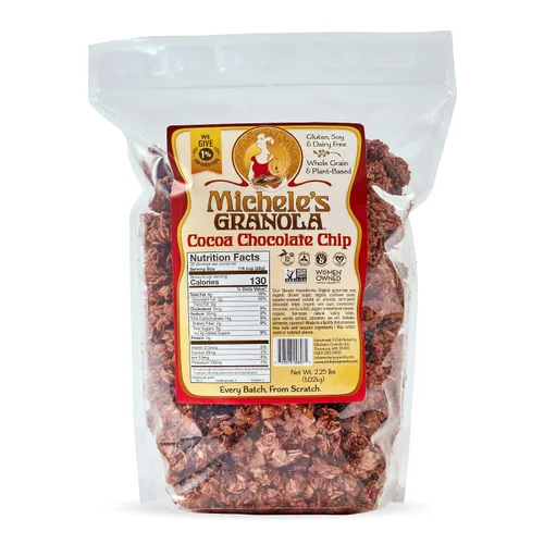 Miniatura 11 de Michele's Granola Mantequilla de almendras, hecha a mano, grano entero, vegano, sin gluten y sin OGM, bolsas resellables de 12 onzas, paquete de 6