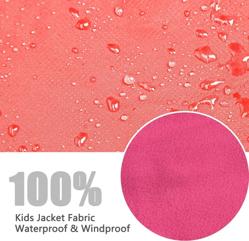 Miniatura 48 de Chaqueta de esquí impermeable para niñas, chaqueta de snowboard para exteriores, resistente al viento, con forro polar, abrigo de nieve cálido