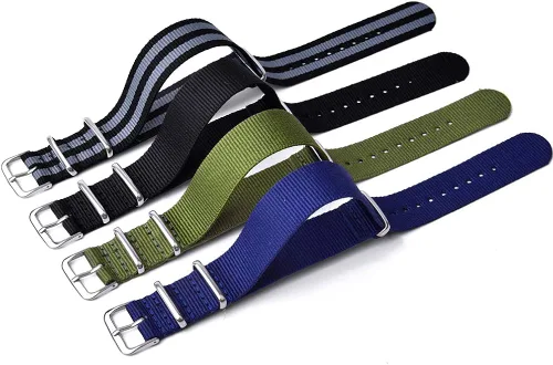 Miniatura 2 de Ritche - Correas de nailon balísticas militares de 16, 18, 20, 22 y 24 mm.Repuesto de nailon para hombres y mujeres (4 paquetes).