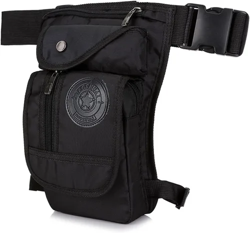 Hebetag Riñonera de nailon para senderismo, para hombres y mujeres, táctica, motocicleta, ciclismo, equitación, viajes, deportes al aire libre,