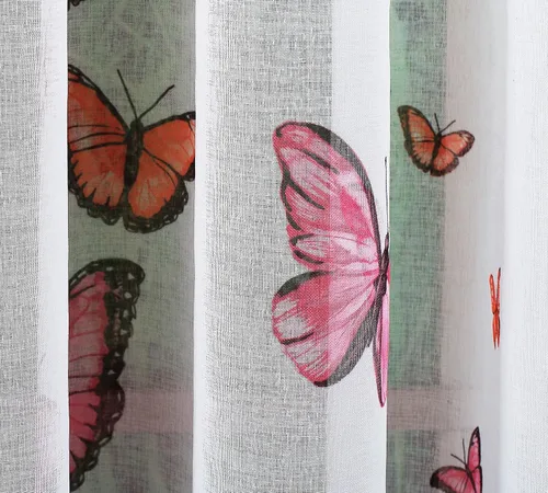 Miniatura 6 de Today's Curtain Panel semitransparente con estampado de mariposas, 63", azul, 54W x 63L