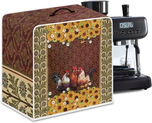 Miniatura 21 de DISNIMO Cubierta antipolvo para cafetera de mariposa azul, fundas para máquina de hacer café de cocina con mango superior, cubierta