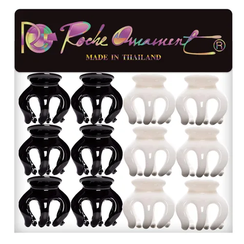 Miniatura 5 de RC ROCHE ORNAMENT 12 pinzas para el pelo de pulpo para mujer, cabello grueso o fino, calabaza, antideslizante, agarre de garra, estilo araña, pinzas