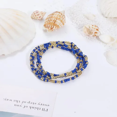 Miniatura 2 de Sailimue 3 cuentas de cintura para mujer, cuentas de vientre de cadena elástica, cuentas de cintura africana para mujer, tallas grandes, joyería