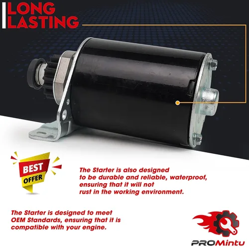 Miniatura 8 de El motor de arranque sustituye a 497525 497401 392744 para Briggs Stratton 40H777 40R577 40R677 441577 441677 441777 445577 44L777 44M777 44Q97 7