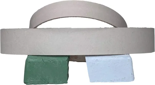 Miniatura 2 de Leatherbeltman 3/4" x 12" y 1" x 18" Leather Strop Combo Pack – Compatible con Ken Onion Worksharp WSKTSKO y Ken Onion Blade Grinder Attachment