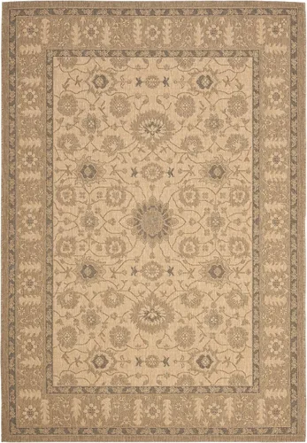 Miniatura 15 de SAFAVIEH Alfombra lavable al aire libre Courtyard Collection - 2'7" x 5', marrón y crema, no desprende pelusa y fácil limpieza, ideal para patio
