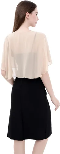 Miniatura 4 de Capelets de encaje de gasa suave para mujer, chales y envolturas para vestido de noche, boda, capa Bole