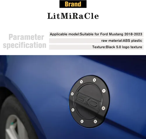 Miniatura 7 de Tapa del depósito de combustible para Ford Mustang GT, puertas de tanque de gasolina con logotipo, piezas de repuesto compatibles con Ford Mustang