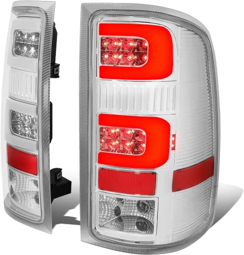 Miniatura 11 de Auto Dynasty Luces Traseras de Cola Compatibles con 2007-2014 GMC Sierra 1500 2500HD 3500HD, Luces de Freno DRL Completas LED para Conductor
