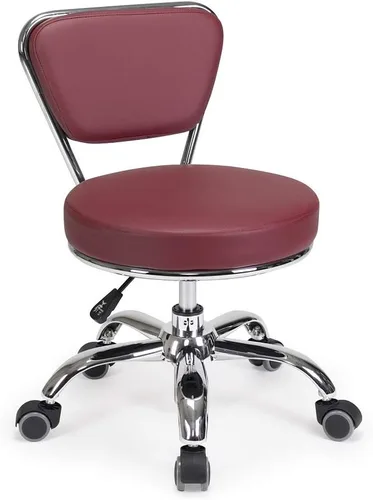 Miniatura 11 de Dayton Asiento con ruedas para garaje (negro mate) neumático, taburete corto con altura ajustable de 13 a 15 pulgadas, perfecto para oficina