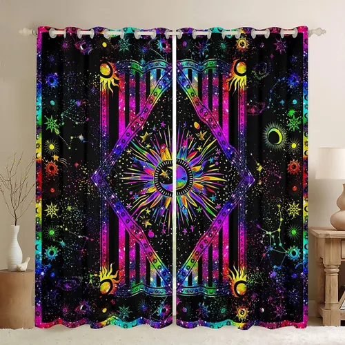 Miniatura 19 de Cortinas opacas con estampado de animales de safari, guepardo, cebra, tigre, jirafa, leopardo, 104 pulgadas de ancho x 84 pulgadas de largo