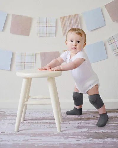 Miniatura 4 de 10 Pairs Baby Crawling Anti Slip Knee Pads and Anti Slip Baby Socks Set Unisex Toddler Knee Protectors Non Slip Ankle Socks