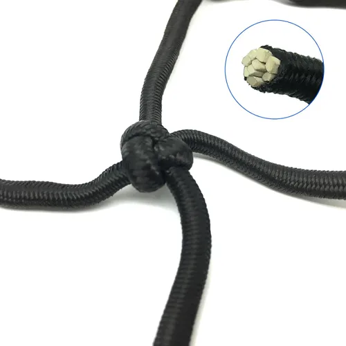 Miniatura 4 de Equipaje universal de red elástica para casco de motocicleta de 12 x 12 pulgadas con 6 ganchos de plástico compatibles con red de equipaje