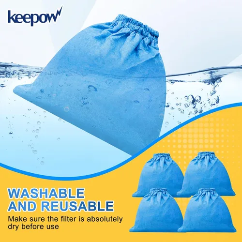 Miniatura 4 de KEEPOW Shop Vac - Bolsas de filtro compatibles con aspiradoras Vacmaster de 4 a 16 galones en seco y húmedo VBV1210 VJC507P, bolsas de filtro