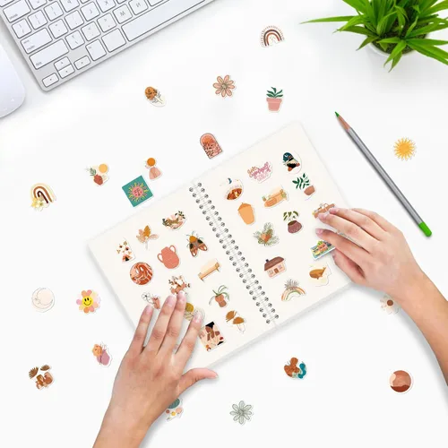 Miniatura 6 de YUATCYA Álbum de almacenamiento de libros de recolección de calcomanías reutilizables, tamaño A5, organizador de calcomanías, cuaderno de colección