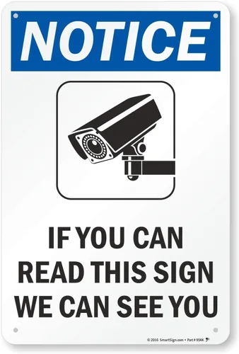 Miniatura 5 de Etiqueta "Aviso - If You Can Read This Sign, We Can See You" de SmartSign Vinilo laminado de 7 x 10 pulgadas