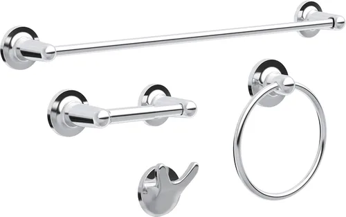 Franklin Brass Astra ATR64-PC - Juego de accesorios de baño, cromo pulido, accesorios de baño, 4 piezas