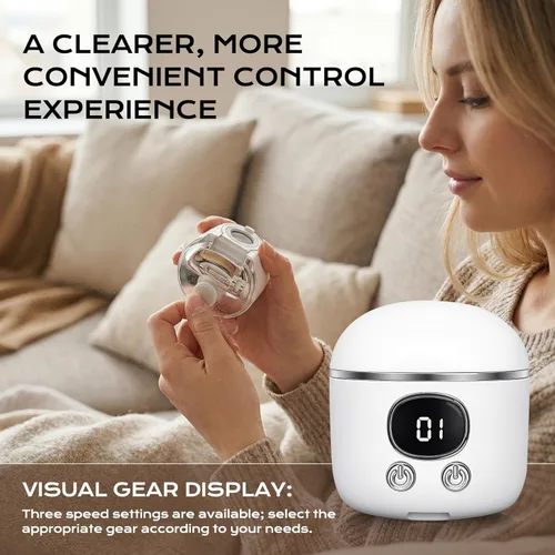 Miniatura 3 de Cortauñas eléctrico automático 3 en 1 con luz LED y lima de uñas, pantalla digital LCD de 3 velocidades, almacenamiento de clips de uñas