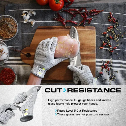 Miniatura 2 de Glove Station Guantes de corte ultra duraderos de la serie resistentes a los cortes, guantes de corte para chefs, barbacoa y cocina, protección