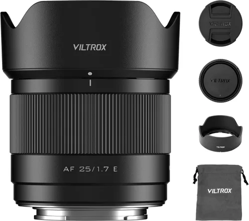 VILTROX AF 0.984 in F1.7 Air E Lente para Sony E Mount, f/1.7 Gran Apertura APS-C Auto Focus Prime Lente Compatible con Sony E-Mount Cámaras sin