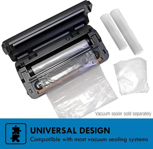 Miniatura 6 de Kenmore - Bolsas selladoras al vacío, 50 bolsas precortadas de 8 x 10 pulgadas, 3 rollos de 8 x 20 pulgadas, 4 rollos de 11 x 16 pulgadas, sin BPA