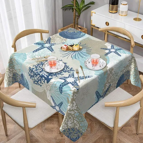 Miniatura 47 de BETGINY 4th of July Tablecloth Square 60x60 Inch,White Red Blue Patriotic Stars Table Cloth,Stain Resistance Polyester American Independence Day