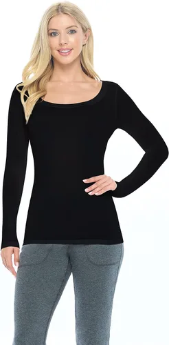 Miniatura 2 de Natural Uniforms Camiseta de manga larga extra ancha con cuello redondo para mujer
